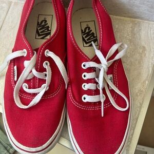 Vans Classic Red Sneakers with White Laces
